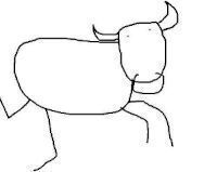 poorly drawn bull